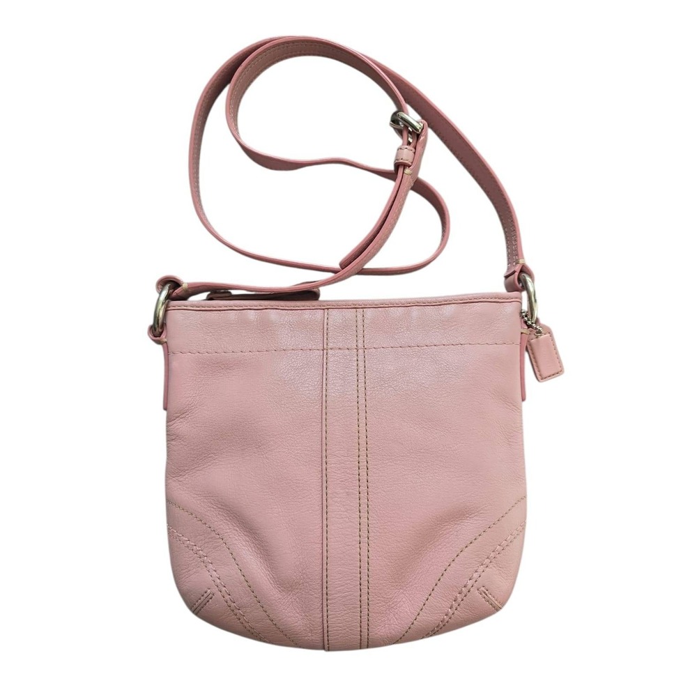 Vintage Coach Y2K Soho Baby Pink Leather Crossbody Bag RARE EUC Barbiecore